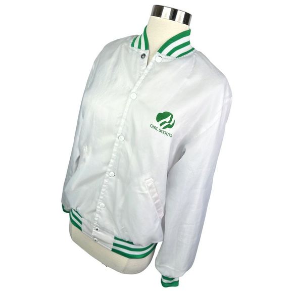Vintage 90’s Girl Scouts of America Satin Varsity Jacket - Size Smalll - Picture 3 of 12